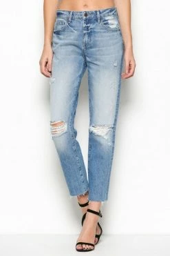 Hidden Jeans Bottoms Tracey HR Distressed Straight Jean