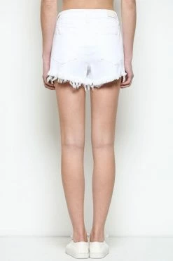 Hidden Jeans Sofie 5 HR White Button Mom Denim Short
