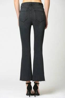 Hidden Jeans Happi HR Black Button Basic Crop Flare Jean 8 Hidden Jeans Happi HR Black Button Basic Crop Flare Jean