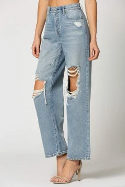 Hidden Jeans Logan HR Heavy Distressed Dad Jean Bottoms 10 Hidden Jeans Logan HR Heavy Distressed Dad Jean Bottoms