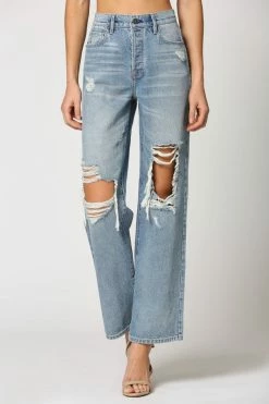 Hidden Jeans Logan HR Heavy Distressed Dad Jean Bottoms 9 Hidden Jeans Logan HR Heavy Distressed Dad Jean Bottoms