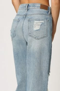 Hidden Jeans Logan HR Heavy Distressed Dad Jean Bottoms