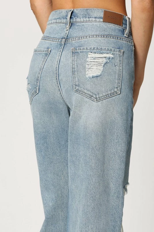 Hidden Jeans Logan HR Heavy Distressed Dad Jean Bottoms 4 Hidden Jeans Logan HR Heavy Distressed Dad Jean Bottoms