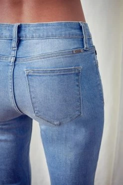 Kancan Ashley Mid Rise Light Wash Flare Jean