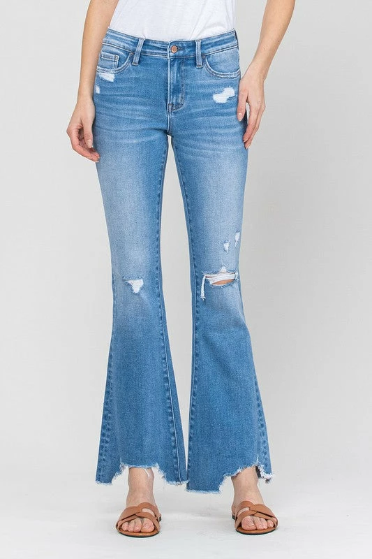 Flying Monkey Hudson MR Distressed Flare Jean Bottoms 5 Flying Monkey Hudson MR Distressed Flare Jean Bottoms