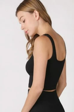 Nikibiki Tops Zuri Ribbed Black Square Neck Crop Top 7 Nikibiki Tops Zuri Ribbed Black Square Neck Crop Top