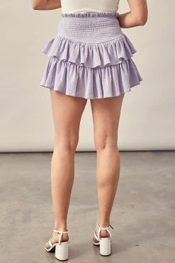 Miou Muse Calliope Gauze Lavender Skort