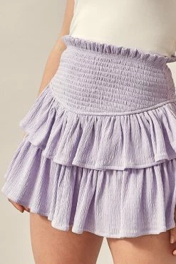 Miou Muse Calliope Gauze Lavender Skort