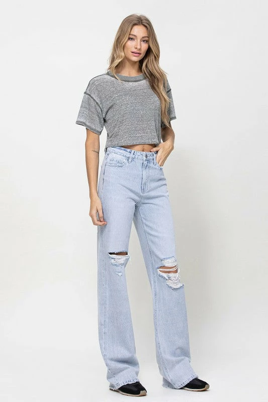 Vervet Leslie 90's Super HR Relaxed Cut Knee Flare Jean 8 Vervet Leslie 90's Super HR Relaxed Cut Knee Flare Jean