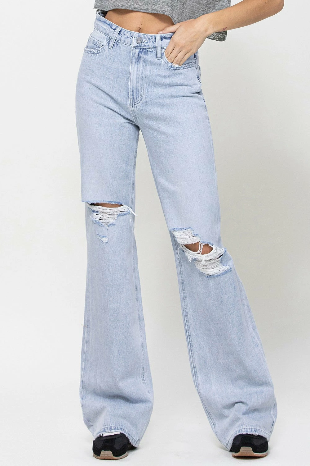 Vervet Leslie 90's Super HR Relaxed Cut Knee Flare Jean 4 Vervet Leslie 90's Super HR Relaxed Cut Knee Flare Jean