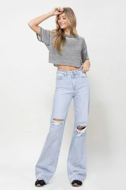 Vervet Leslie 90's Super HR Relaxed Cut Knee Flare Jean 13 Vervet Leslie 90's Super HR Relaxed Cut Knee Flare Jean