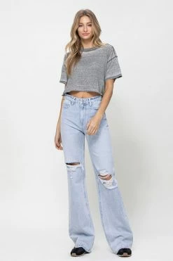 Vervet Leslie 90's Super HR Relaxed Cut Knee Flare Jean 12 Vervet Leslie 90's Super HR Relaxed Cut Knee Flare Jean