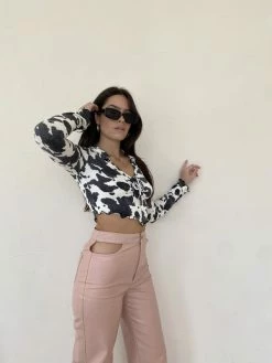 Bailey Rose Bottoms Miley Vegan Leather Blush Pant 11 Bailey Rose Bottoms Miley Vegan Leather Blush Pant