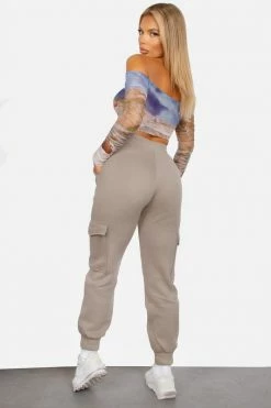 Tic Toc Rude Grey Cargo Sweatpant