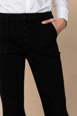 Hidden Jeans Happi High Rise Black Utility Crop Flare Jean Bottoms