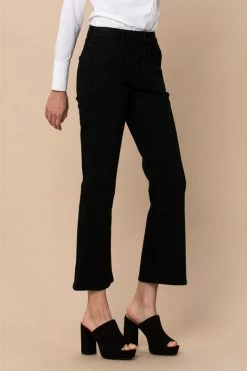 Hidden Jeans Happi High Rise Black Utility Crop Flare Jean Bottoms