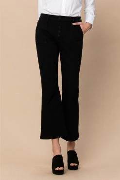 Hidden Jeans Happi High Rise Black Utility Crop Flare Jean Bottoms