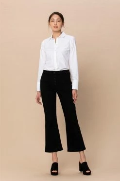 Hidden Jeans Happi High Rise Black Utility Crop Flare Jean Bottoms