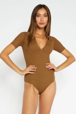 Olivaceous Tops Monroe Ribbed Bodysuit 5 Olivaceous Tops Monroe Ribbed Bodysuit