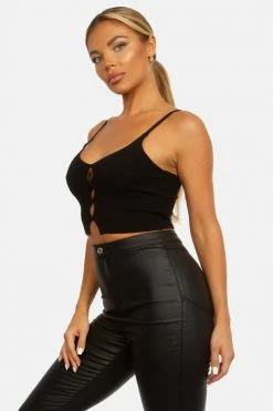 Tic Toc Dream Black Crop Top