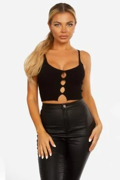 Tic Toc Dream Black Crop Top