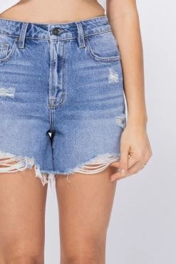 Hidden Jeans Sofie 2 HR Light Distressed Mom Denim Short