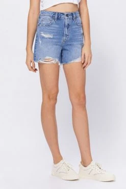 Hidden Jeans Sofie 2 HR Light Distressed Mom Denim Short