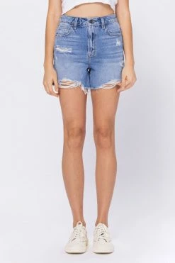 Hidden Jeans Sofie 2 HR Light Distressed Mom Denim Short