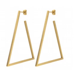 Sahira ACCESSORIES Geo Triangle Hoop Earrings