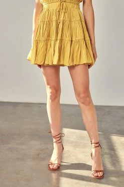 Mustard Seed Renata Cornsilk Tiered Skort