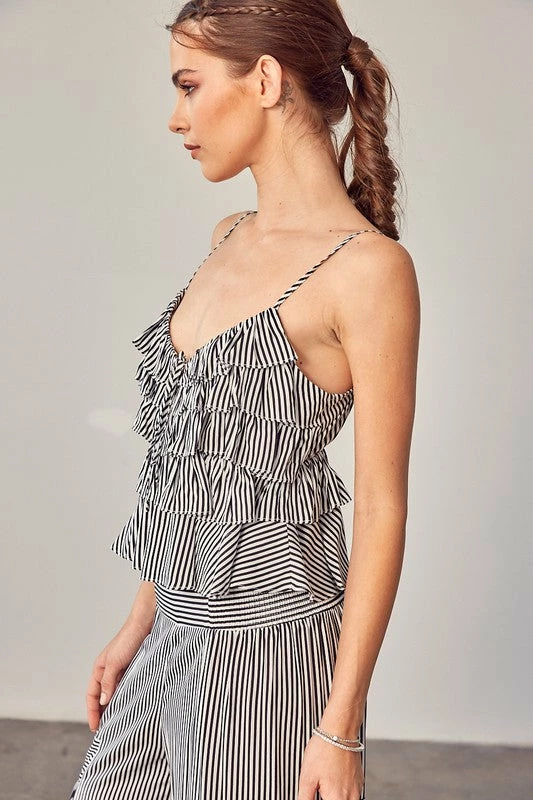 Mustard Seed Lea Black Stripe Tank Top Tops 5 Mustard Seed Lea Black Stripe Tank Top Tops