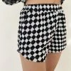 Bailey Rose Davina Checkered Terry Short 1 Bailey Rose Davina Checkered Terry Short