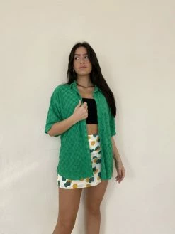 Bailey Rose Beryl Green Terry Shirt Tops