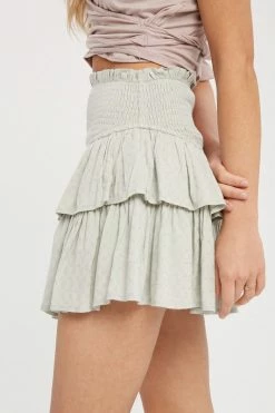 Miou Muse Bottoms Calliope Textured Sage Skort