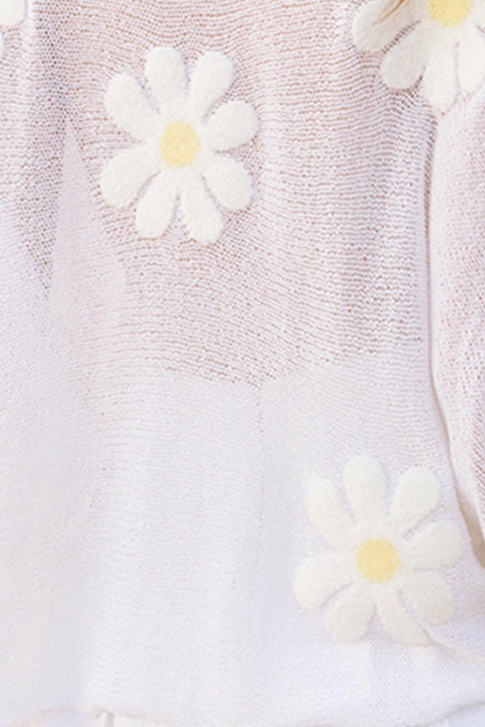 Storia Tops White 3-D Daisy Sweater 7 Storia Tops White 3-D Daisy Sweater