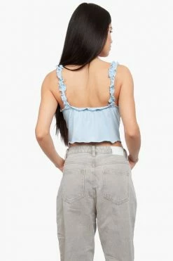 Tic Toc Kissy Blue Crop Top Tops 11 Tic Toc Kissy Blue Crop Top Tops