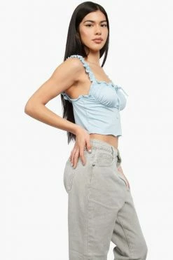 Tic Toc Kissy Blue Crop Top Tops 8 Tic Toc Kissy Blue Crop Top Tops