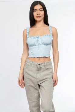Tic Toc Kissy Blue Crop Top Tops 10 Tic Toc Kissy Blue Crop Top Tops