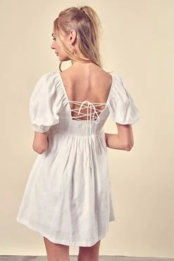 Mustard Seed Josette White Romper Dress