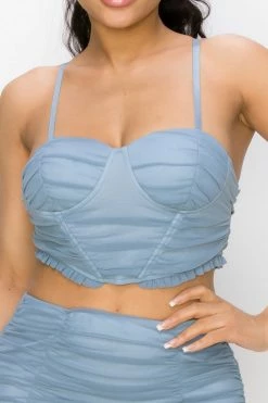 Iris Downtown Blue Top Tops