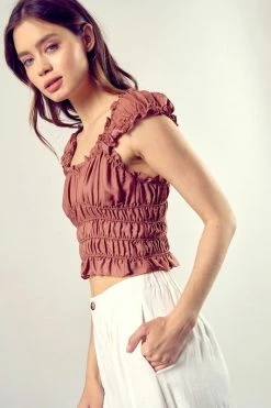 Mustard Seed Desiree Cinnamon Top Tops