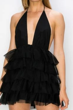The Vintage Shop Dresses Carrie Tulle Halter Dress 10 The Vintage Shop Dresses Carrie Tulle Halter Dress
