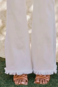 Kancan Bobbie HR White Frayed Flare Jean 20 Kancan Bobbie HR White Frayed Flare Jean