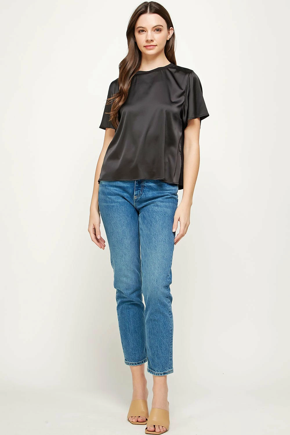 Strut And Bolt Starlet Black Satin Top Tops 5 Strut And Bolt Starlet Black Satin Top Tops