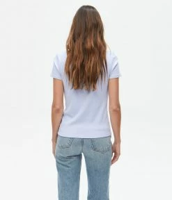 Michael Stars Lexy Periwinkle Rib Crew Neck Tee Tops