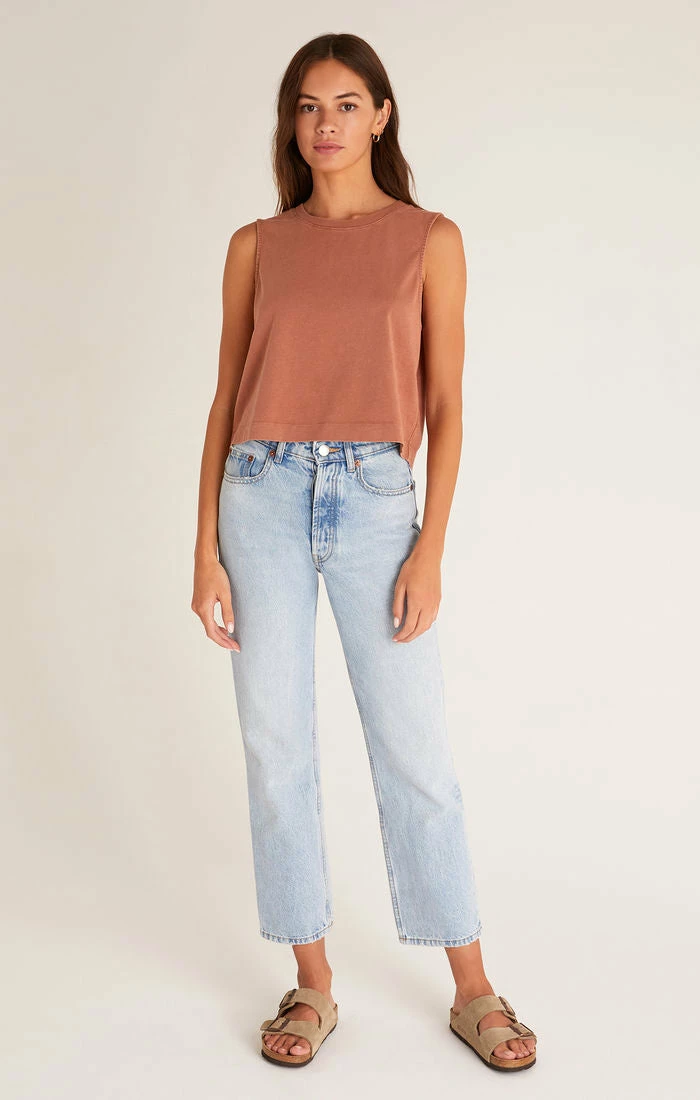 ZSupply Sloane Vintage Brown Jersey Muscle Tank Tops 7 ZSupply Sloane Vintage Brown Jersey Muscle Tank Tops