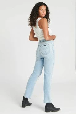 Rolla's Jeans Bottoms Original Straight Sunbleach Worn Jean 14 Rolla's Jeans Bottoms Original Straight Sunbleach Worn Jean