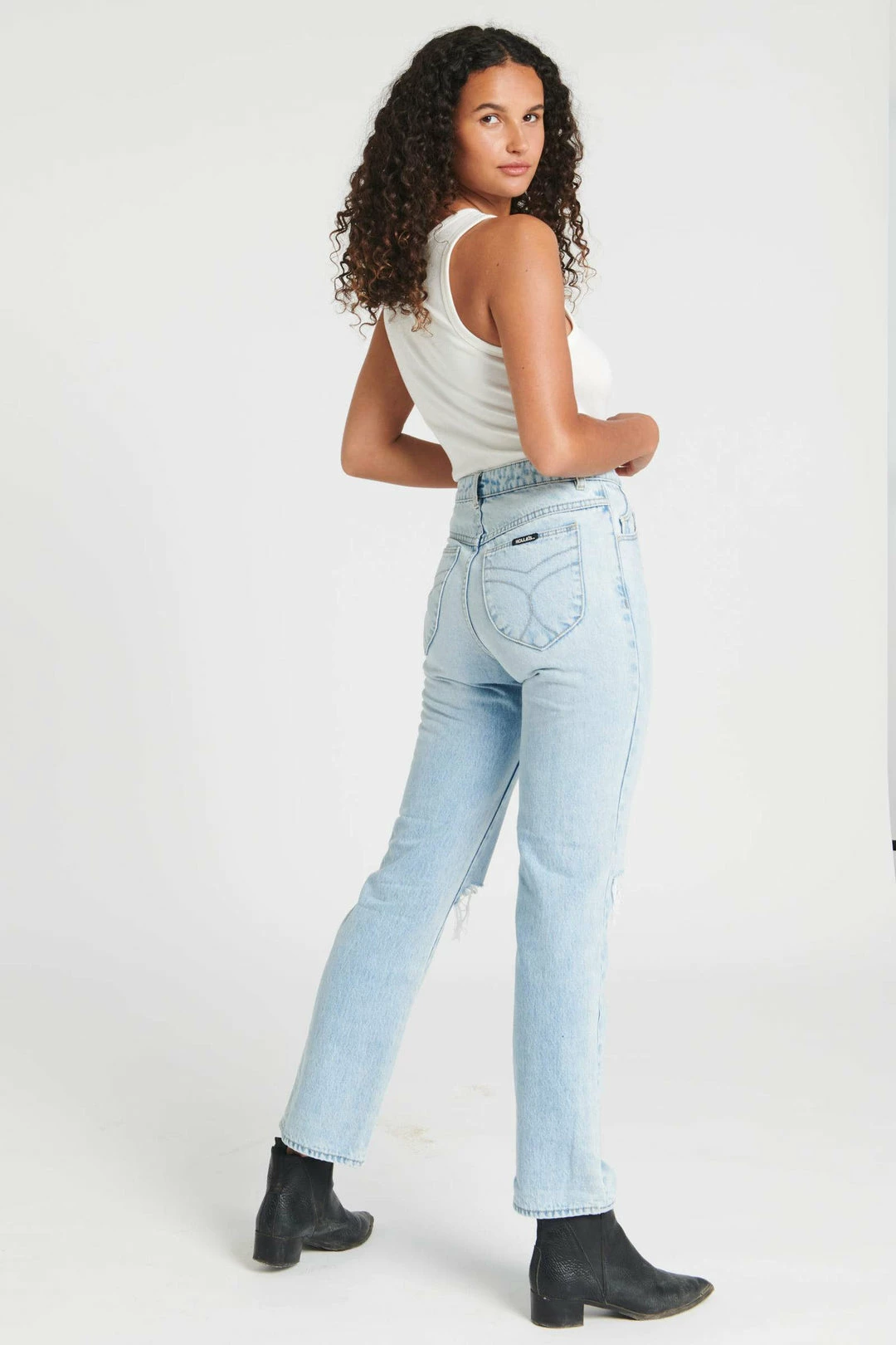 Rolla's Jeans Bottoms Original Straight Sunbleach Worn Jean 7 Rolla's Jeans Bottoms Original Straight Sunbleach Worn Jean