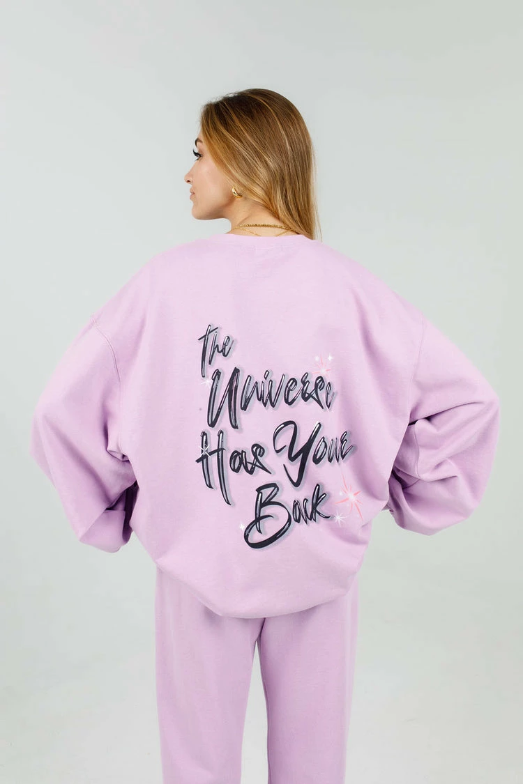 Mayfair Group Universe Has Your Back Lilac Crewneck 5 Mayfair Group Universe Has Your Back Lilac Crewneck
