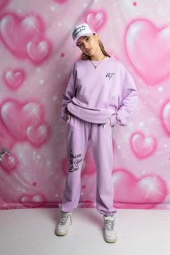 Mayfair Group Universe Has Your Back Lilac Crewneck